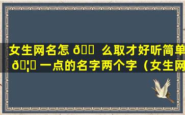 女生网名怎 🐠 么取才好听简单 🦅 一点的名字两个字（女生网名简单干净两个字有气质）